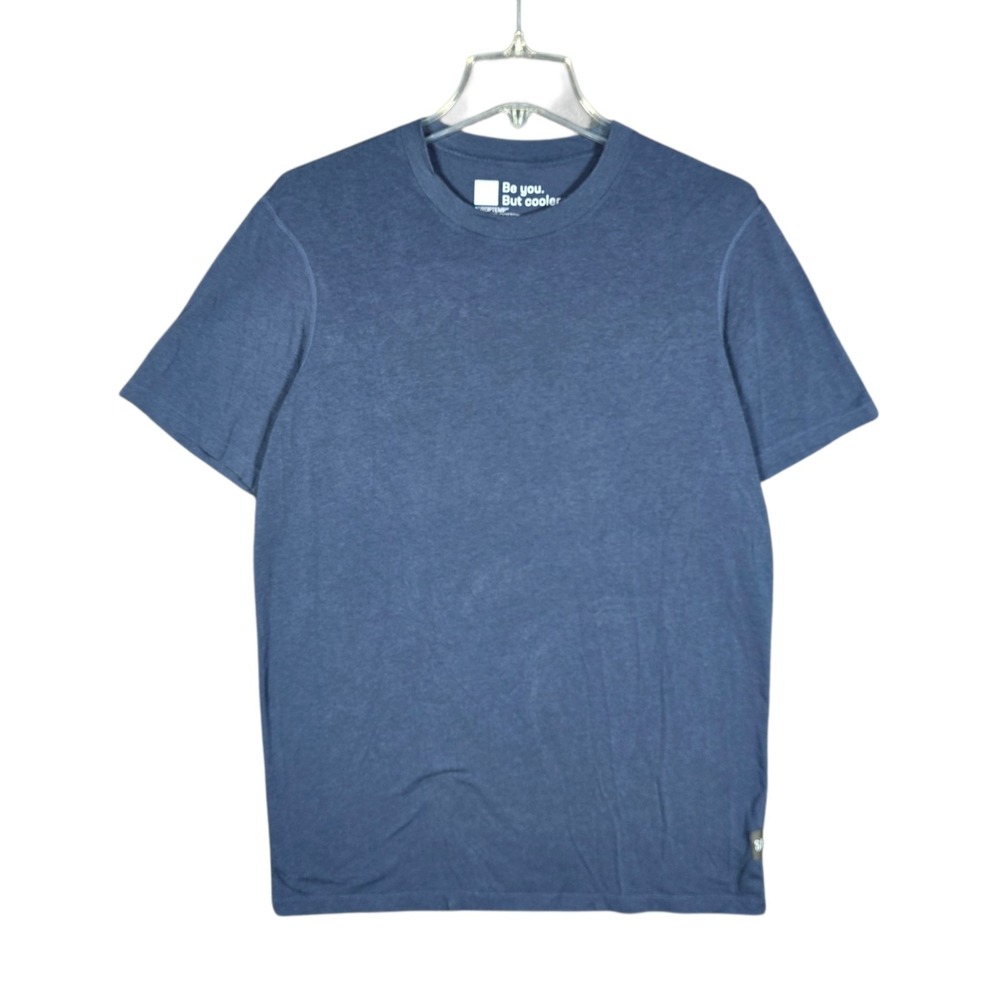 SAXX T-Shirt Mens Small DropTemp Cooling Cotton Blue Casual Active Soft